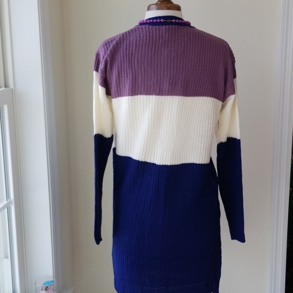 Evelyn Taylor Color Block Cardigan - Picture 4 of 8